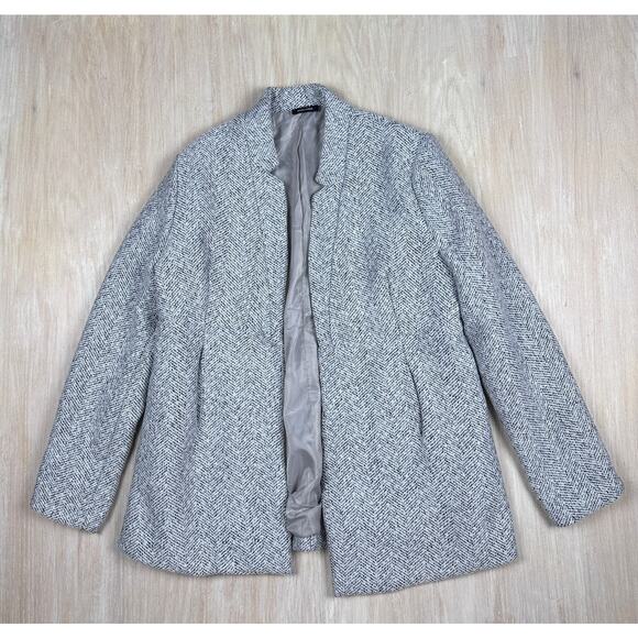 VICI Heather Gray Herringbone Tayshia Pocketed Business Casual Office Coat XL - Picture 1 of 16